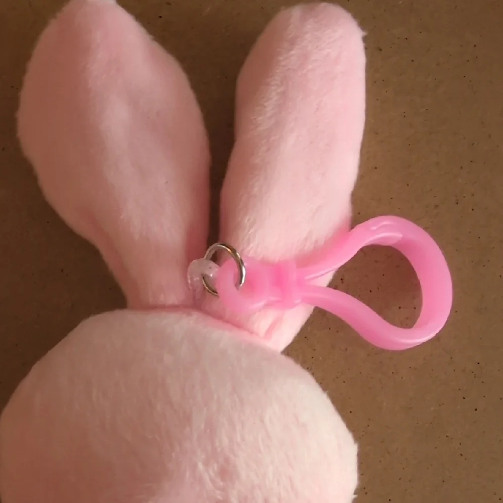 Cute Pink Bunny Plush Keychain / Bag Cham